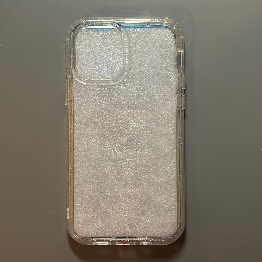 Brand new iPhone, 12 full body protection case “ clear, GLITTERY case”